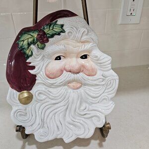 Fitz and Floyd 2001 Santa Canapé Plate - Vintage!